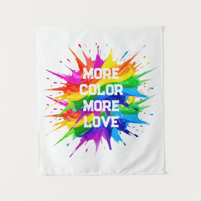 Regenbogen-Splash-Pride-Monat-Design Wandteppich (Vorderseite)