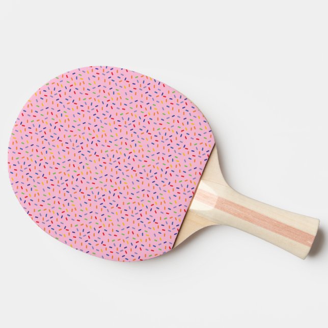Regenbogen-Sprinklen farbenfrohe Confetti-Light Tischtennis Schläger (Seitenansicht)