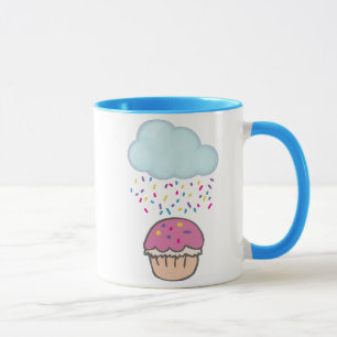 Regenbogen-Sprinkles auf Cupcake Tasse
