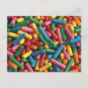 Regenbogen-Sprinkles Postkarte