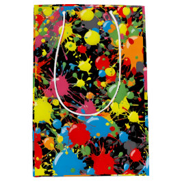 Regenbogen-Spritzer-Farbtropfen PD Mittlere Geschenktüte