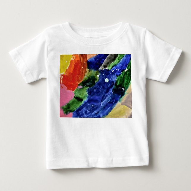 Regenbogen Spritzer Kinder Abstract Kunst T-Shirt (Vorderseite)