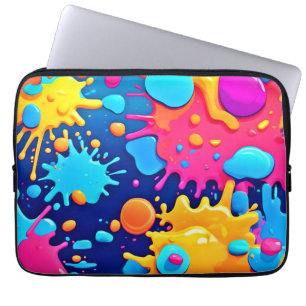 Regenbogen-Spritzfarben-Kunst Laptopschutzhülle