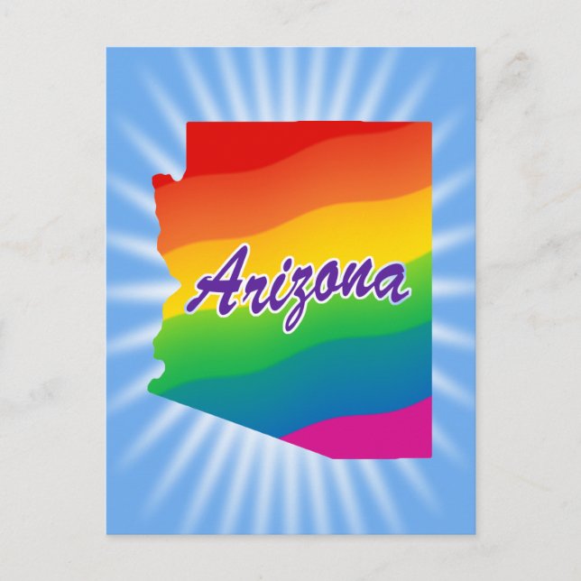 Regenbogen-Staat von Arizona Postkarte (Vorderseite)