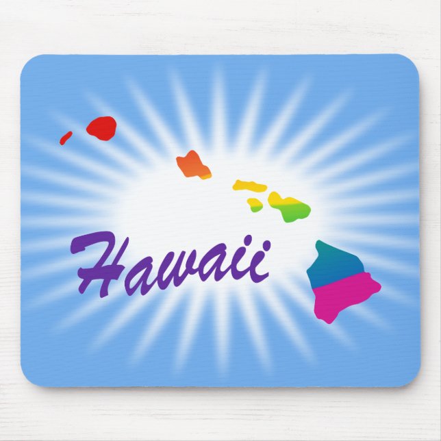 Regenbogen-Staat von Hawaii Mousepad (Vorne)