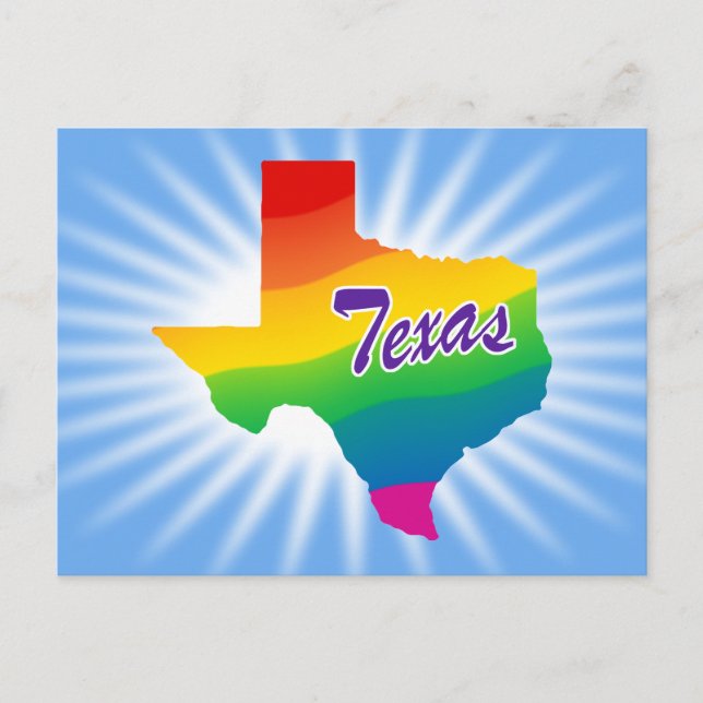 Regenbogen-Staat von Texas Postkarte (Vorderseite)
