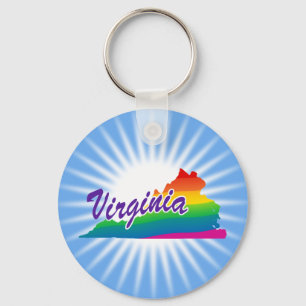 Regenbogen-Staat von Virginia Schlüsselanhänger