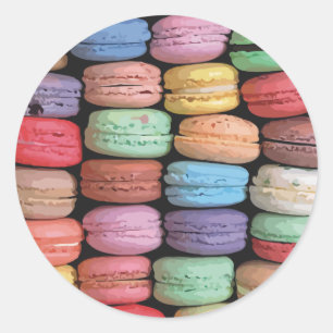 Regenbogen Staplungsfranzosen Macaron Plätzchen Runder Aufkleber
