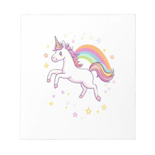 Regenbogen-Star-Einhorn (1) Notizblock