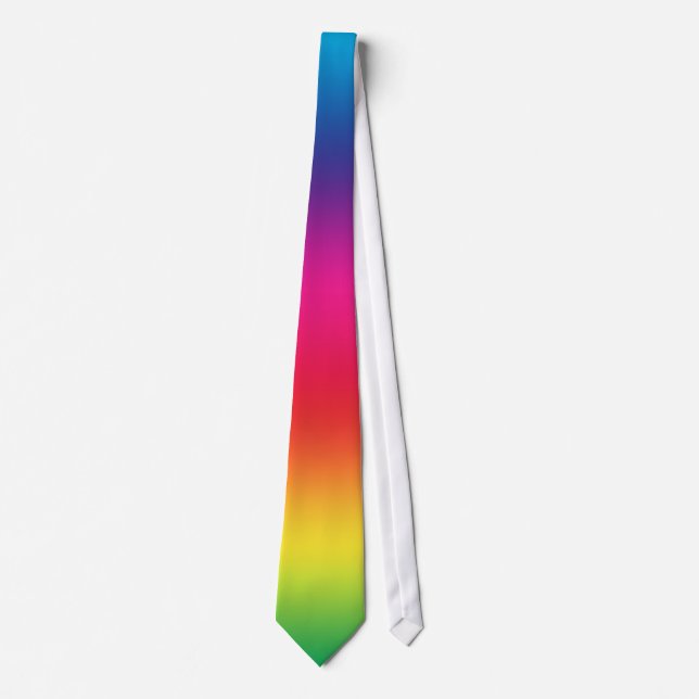 Regenbogen-Steigung - kundengebundene Krawatte (Vorderseite)