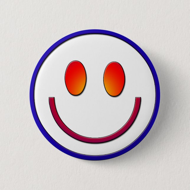 Regenbogen-Steigungs-Gesicht Button (Vorderseite)
