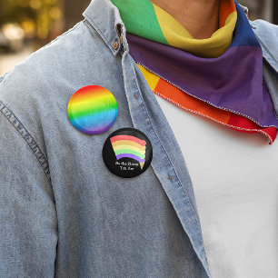 Regenbogen-Steigungs-Knopf Button