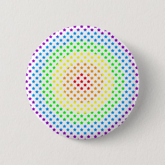 Regenbogen-Stern-Explosion Button (Vorderseite)