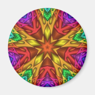 Regenbogen-Stern-Fraktal-heiliger Geometrie-Magnet Magnet