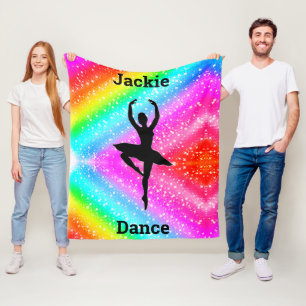 Regenbogen-Sterne Tanz-Fleece-Decke für Mädchen! Fleecedecke