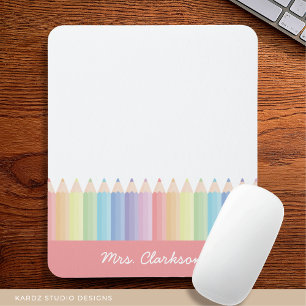 Regenbogen-Stifte Personalisierter Lehrer Mousepad