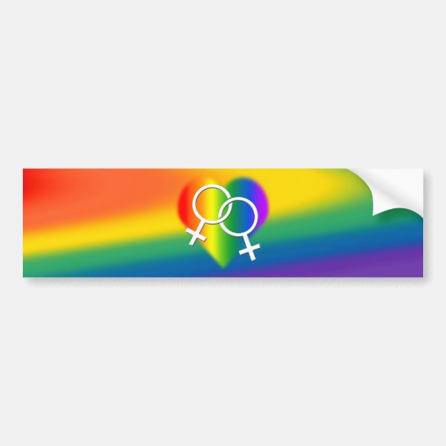 Regenbogen-Stolz-Autoaufkleber Gleich-Sex Autoaufkleber (Vorne)