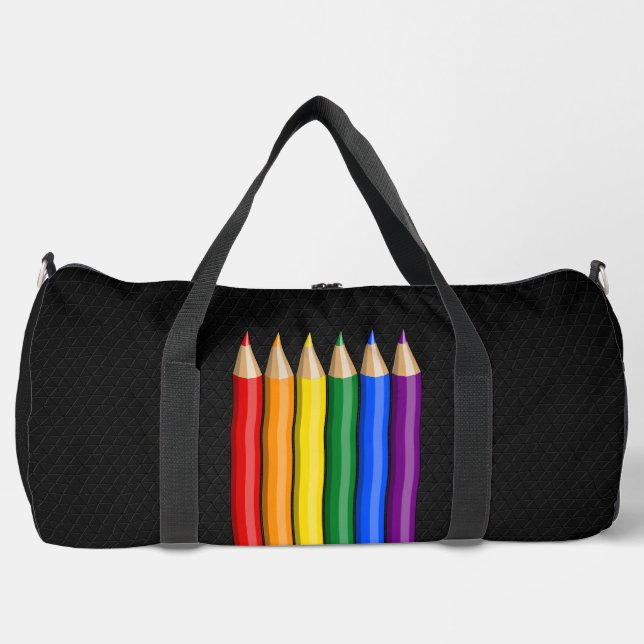 Regenbogen-Stolz Bleistifte Duffle Bag (Vorderseite)