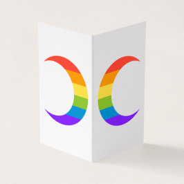 Regenbogen-Stolz-Halbmond-Grußkarte Visitenkarten