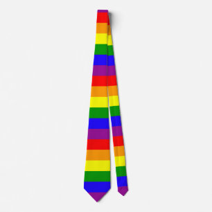 Regenbogen-Stolz-Krawatte - gestreift Krawatte