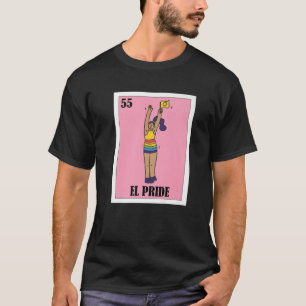 Regenbogen-Stolz LGBT-Lotterie-Design- Mexikanisch T-Shirt