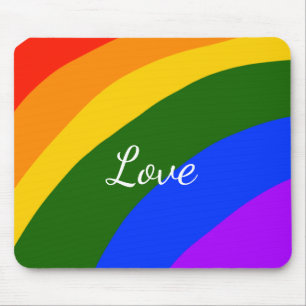 Regenbogen-Stolz-Monat Liebe Namenstext Kunst Mousepad