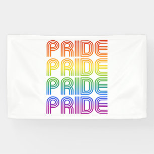 Regenbogen-Stolz Retro Banner