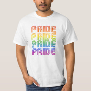Regenbogen-Stolz Retro T-Shirt