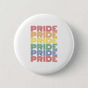 Regenbogen-Stolz Retro-Typografie Vektor-Design_1 Button