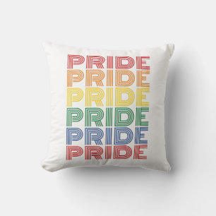 Regenbogen-Stolz Retro-Typografie-Vektor-Design_1 Kissen