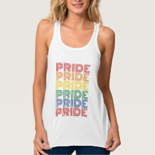 Regenbogen-Stolz Retro-Typografie-Vektor-Design_1 Tank Top