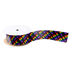 Regenbogen-Stolz-Text-Kunst auf kundenspezifischer Satinband