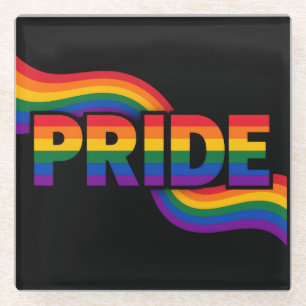 Regenbogen-Stolzfeier Glasuntersetzer