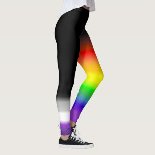 Regenbogen-Stolzflaggen des asymetrischen Asses Leggings