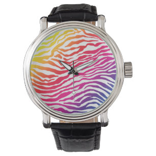 Regenbogen-Streifen Armbanduhr
