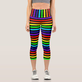 Regenbogen Streifen Capris