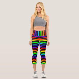 Regenbogen Streifen Capris