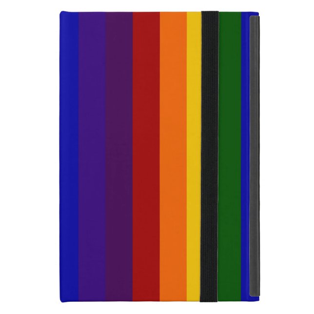 Regenbogen-Streifen Etui Fürs iPad Mini (Vorderseite Geschlossen)