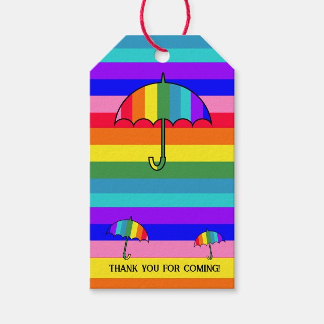 Regenbogen Streifen Geschenkanhänger (Vorderseite)