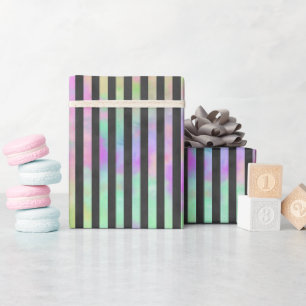 REGENBOGEN-STREIFEN GESCHENKPAPIER