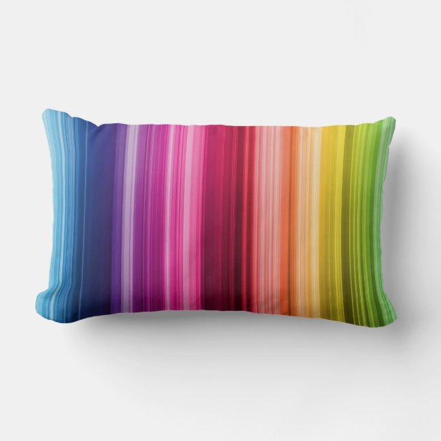 Regenbogen-Streifen-Kissen Lendenkissen (Vorderseite)