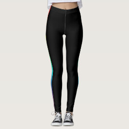 Regenbogen-Streifen Leggings