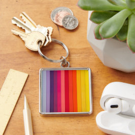Regenbogen Streifen mehrfarbig Schlüsselanhänger