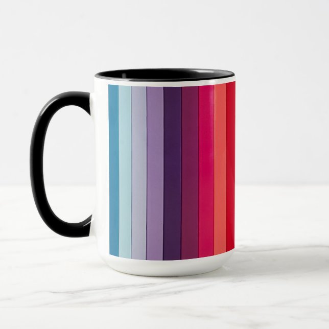 Regenbogen Streifen mehrfarbig Tasse (Links)