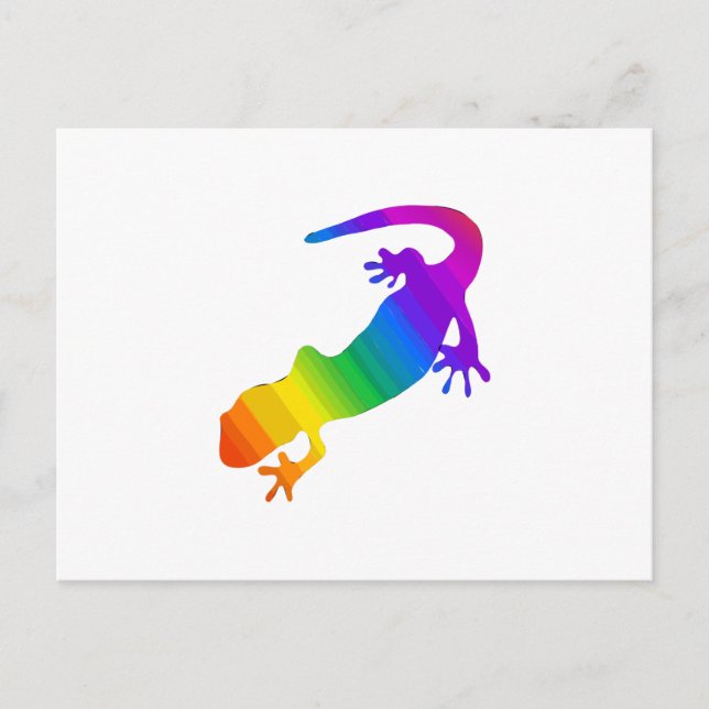 Regenbogen-Streifen Salamander Postkarte (Vorderseite)
