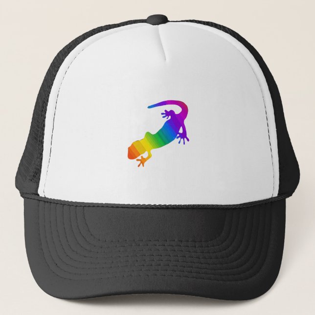 Regenbogen-Streifen Salamander Truckerkappe (Vorderseite)