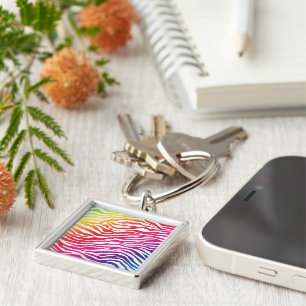 Regenbogen-Streifen Schlüsselanhänger