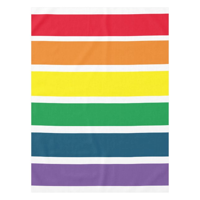 Regenbogen Streifen Tischdecke (Vorderseite)