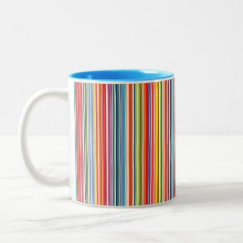 Regenbogen-Streifen Zweifarbige Tasse