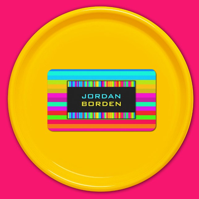 Regenbogen-Streifenmuster Visitenkarte (Von Creator hochgeladen)